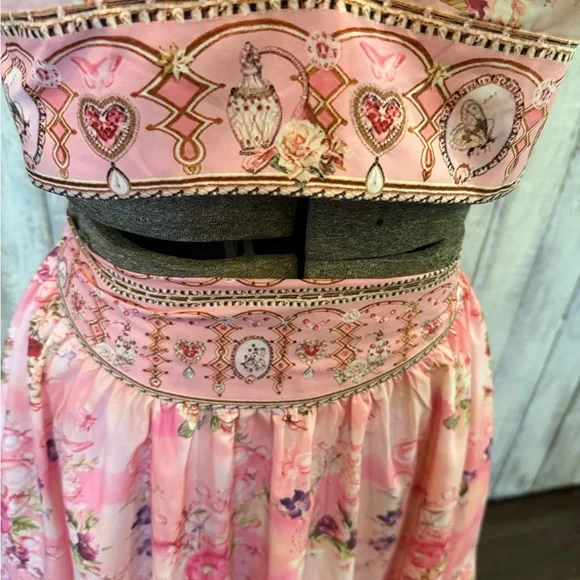 Floral Pink Women's Skirt - Picture 2 of 9